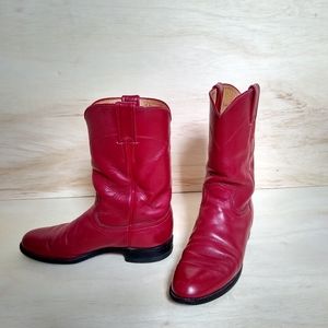 Vintage Red Justin Roper Boots